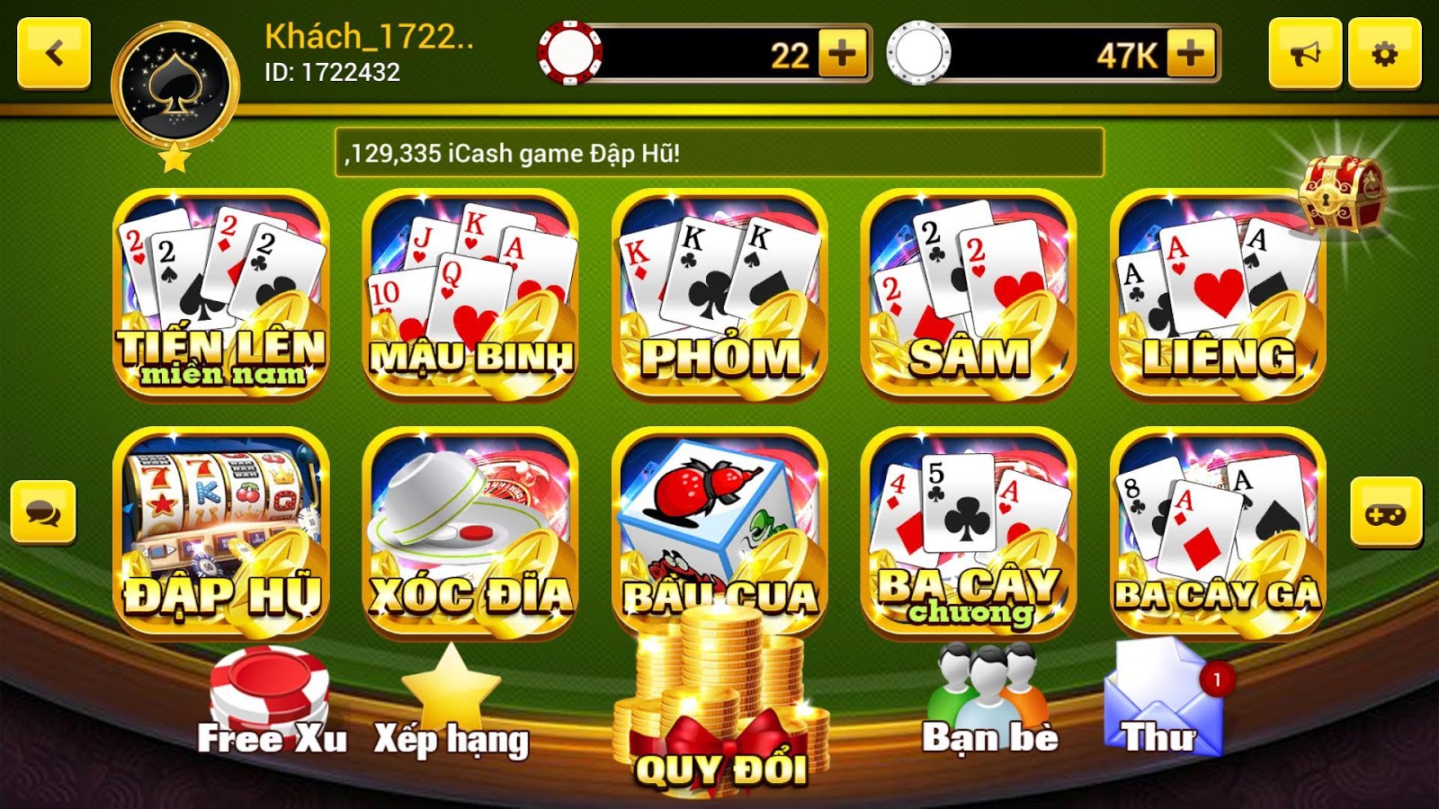 Game đánh bài