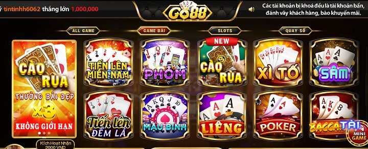 Các sản phẩm game bên go88 đều không làm anh em thất vọng